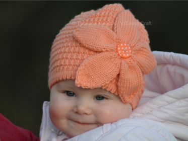 Peach Flower Hat 007