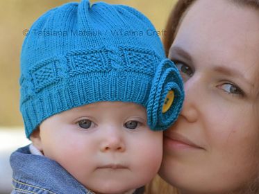 Azure Twist Flower Baby Hat 013