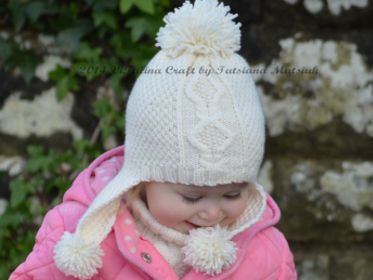 Frosty Morning Hat Cowl and Mittens Set 036