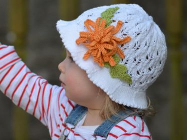 Aster Flower Panama Hat 056